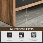 Mueble de TV para Televisores de 42" con 2 Compartimentos Cerrados con Puertas de Metal y 2 Estantes Abiertos Mueble de salón mo
