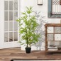 Planta Artificial de Bambú 120 cm Árbol Artificial en Maceta Decorativa para Interior Hogar Ø15,5x120 cm Verde
