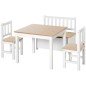 Mesa y Sillas Infantiles de 4 Piezas Mesa Infantil con 2 Sillas y Banco con Almacenaje Juego de Muebles para Actividades para Ni Mesa y Sillas Infantiles de 4 Piezas Mesa Infantil con 2 Sillas y Banco con Almacenaje Juego de Muebles para Actividades para Ni