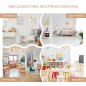 Mesa y Sillas Infantiles de 4 Piezas Mesa Infantil con 2 Sillas y Banco con Almacenaje Juego de Muebles para Actividades para Ni