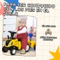 Tractor para Niños de 12-36 Meses con Remolque Extraíble Coche Correpasillos con Bocina Faros Pala Asiento de Suelo 25 cm y Rast