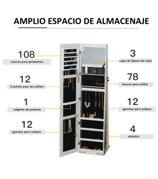 Espejo Joyero de Pie