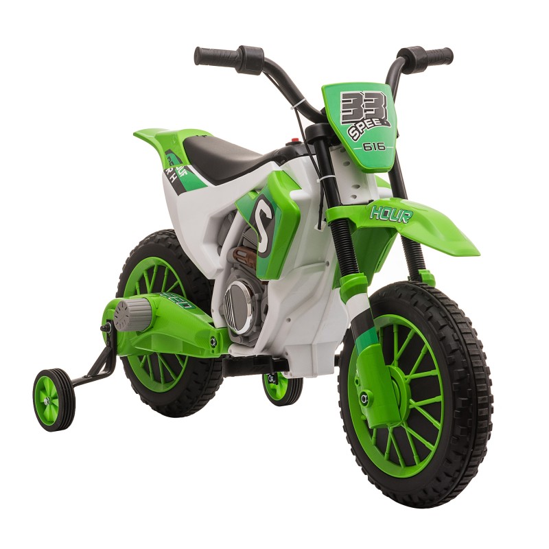 Moto Eléctrica para Niños de +3 Años 12V Moto de Juguete Infantil con 2 Ruedas de Equilibrio Velocidad 3-8 km/h Arranque Suave 1