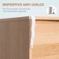 Cómoda de Madera con 3 Cajones Cajonera Armario Auxiliar de Almacenamiento Moderna con Patas Elevadas para Dormitorio Salón 80x3