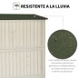 Armario de Madera para Exterior para Herramientas de Jardinería con Doble Puerta y Estantes 127,5x50x164 cm Gris