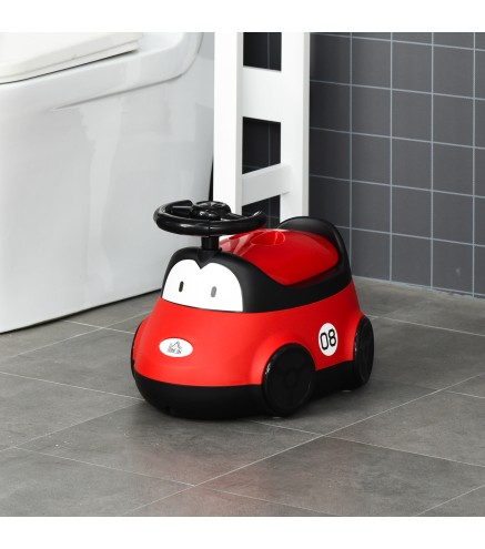 Orinal para Bebé de 6-36 Meses Orinal Infantil WC Aprendizaje Entrenamiento Portátil en Forma de Automóvil con Tapa y Volante Fá