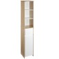Armario Alto de Baño Mueble Columna de Baño con 1 Puerta Cajón y 3 Estantes Balda Ajustable para Cocina Salón 32,6x30x17