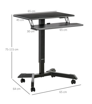 Escritorio de Pie Ajustable y Móvil
