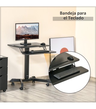 Escritorio de Pie Ajustable y Móvil