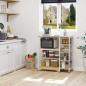 Estante de Cocina Estantería para Microondas Horno Multiusos con 7 Estantes de Almacenamiento para Utensilios Libros Plantas 90x