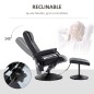 Sillón Relax Reclinable con Reposapiés Sillón de Masaje Eléctrico con 10 Puntos de Masaje Sillón Relax Giratorio con Mando a Dis