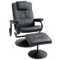 Sillón Relax Reclinable con Reposapiés Sillón de Masaje Eléctrico con 10 Puntos de Masaje Sillón Relax Giratorio con Mando a Dis