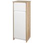 Armario Auxiliar de Baño con 1 Cajón y 1 Puerta Mueble Auxiliar de Baño para Salón Aseo Dormitorio Estilo Moderno Antivuelco 32, Armario Auxiliar de Baño con 1 Cajón y 1 Puerta Mueble Auxiliar de Baño para Salón Aseo Dormitorio Estilo Moderno Antivuelco 32,