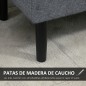 Banco Pie de Cama Acolchado con Espacio de Almacenaje Banqueta Multifuncional con Brazos Tapa Abatible y Patas de Madera para Do