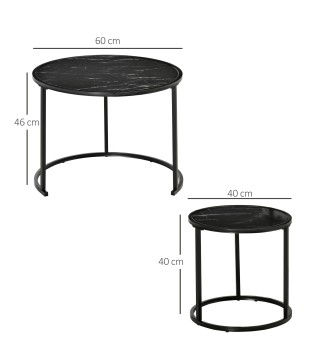 Juego de 2 Mesas Auxiliares