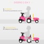 Tractor sin Pedales para Niños de 12-36 Meses con Remolque Extraíble Coche Correpasillos con Bocina Faros Pala Asiento de Suelo