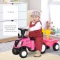 Tractor sin Pedales para Niños de 12-36 Meses con Remolque Extraíble Coche Correpasillos con Bocina Faros Pala Asiento de Suelo