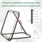 Red de Rebote Plegable Reboteador Ajustable en Ángulo de 5 Niveles para Entrenamiento de Fútbol Tenis Béisbol Deportes 78x84x65-
