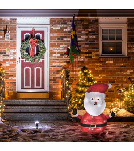 Papá Noel de Tela con Luces