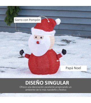 Papá Noel de Tela con Luces