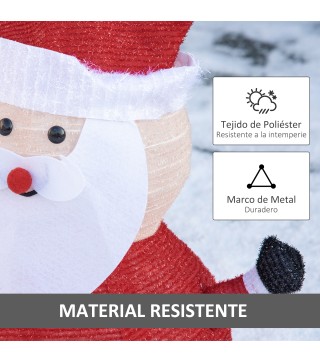 Papá Noel de Tela con Luces