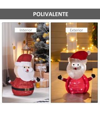 Papá Noel de Tela con Luces