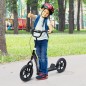 Patinete para Niños de 5-12 Años Scooter de 2 Ruedas Grandes de 12 Pulgadas con Freno y Manillar Ajustable en Altura Carga Máx.