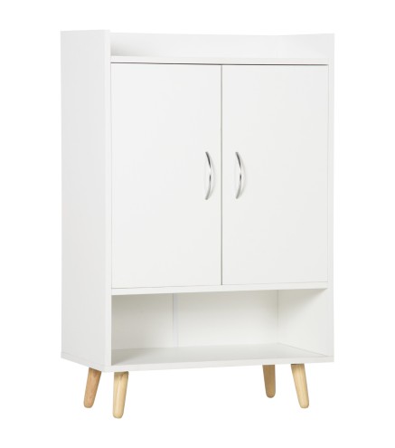 Armario Auxiliar para 12 Pares de Zapatos con 4 Estantes para Recibidor Salón Dormitorio 60x30x92 cm Blanco