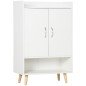 Armario Auxiliar para 12 Pares de Zapatos con 4 Estantes para Recibidor Salón Dormitorio 60x30x92 cm Blanco