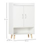 Armario Auxiliar para 12 Pares de Zapatos con 4 Estantes para Recibidor Salón Dormitorio 60x30x92 cm Blanco
