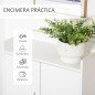 Armario Auxiliar para 12 Pares de Zapatos con 4 Estantes para Recibidor Salón Dormitorio 60x30x92 cm Blanco