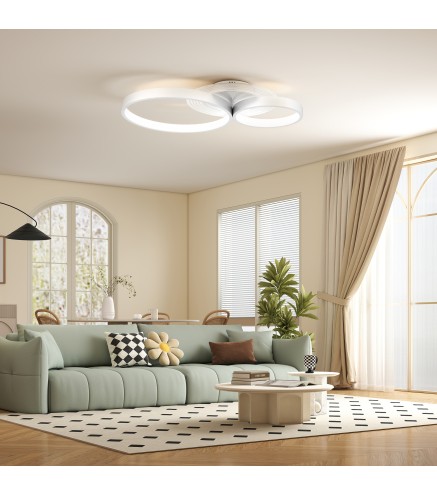 Lámpara de Techo LED 40W 3000 K/4000 K/6500 K para Dormitorio Salón Cocina Comedor Blanco