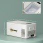 Nevera Portátil Eléctrica 16,8L Refrigerador de Coche 12/24/220V -20℃ a +20 ℃ con Pantalla Luz LED 59x32x28 cm Blanco