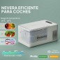 Nevera Portátil Eléctrica 16,8L Refrigerador de Coche 12/24/220V -20℃ a +20 ℃ con Pantalla Luz LED 59x32x28 cm Blanco