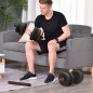 Juego de Mancuernas Ajustables 20 kg 2 en 1 con Barras Conexión y Barra de Extensión para Gimnasio en Casa Negro