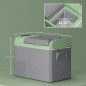 Nevera Portátil Eléctrica 24,2L Refrigerador de Coche 12V-220V -20℃ a +20 ℃ con Pantalla Luz LED 60,2x33,4x41,4 cm Gris