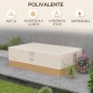 Funda Protectora para Muebles de Jardín 275x208x78 Tela Oxford 600D Impermeable Cubierta para Sofás Mesas Exterior con 4 Ventila