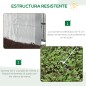 Invernadero de Jardín Vivero Casero con 4 Estantes Puerta Enrollable Cubierta de PE 140g/m² y Marco de Acero para Cultivos Plant