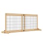 Barrera de Seguridad para Perros Extensible Barrera para Perros en Casa de Madera 104-180x36x69 cm Natural