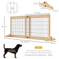 Barrera de Seguridad para Perros Extensible Barrera para Perros en Casa de Madera 104-180x36x69 cm Natural