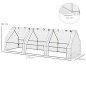 Invernadero de Exterior Invernadero de Jardín 270x90x90 cm Tipo Caseta con 3 Ventanas Marco de Acero y Cubierta de PE 140g/㎡ par Invernadero de Exterior Invernadero de Jardín 270x90x90 cm Tipo Caseta con 3 Ventanas Marco de Acero y Cubierta de PE 140g/㎡ par