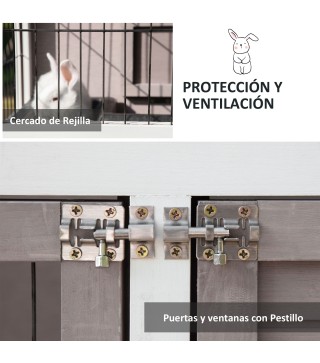 Conejera de Madera Exterior