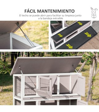 Conejera de Madera Exterior