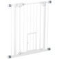 Barrera de Seguridad Extensible con Puerta Pequeño Cierre Automático y Sistema de Doble Bloqueo 74-80x76,2 cm Blanco