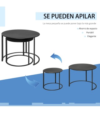 Juego de 2 Mesas Auxiliares