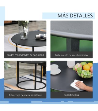 Juego de 2 Mesas Auxiliares