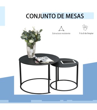 Juego de 2 Mesas Auxiliares