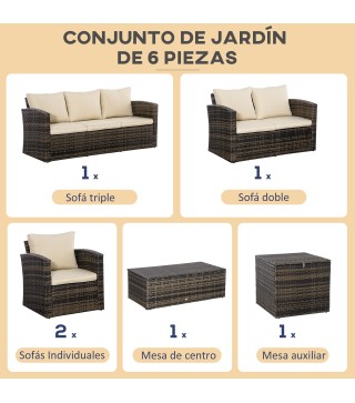 Conjunto de Muebles de Ratán