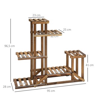 Soporte de Madera para Flores