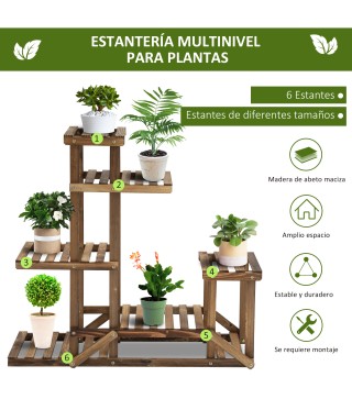 Soporte de Madera para Flores